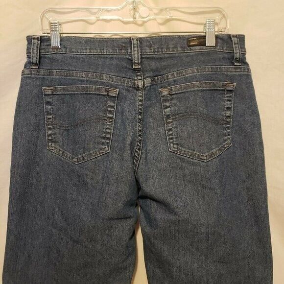 Lee Womens Size 34 Blue Solid Relaxed Fit Straight Leg Jeans - Picture 10 of 11